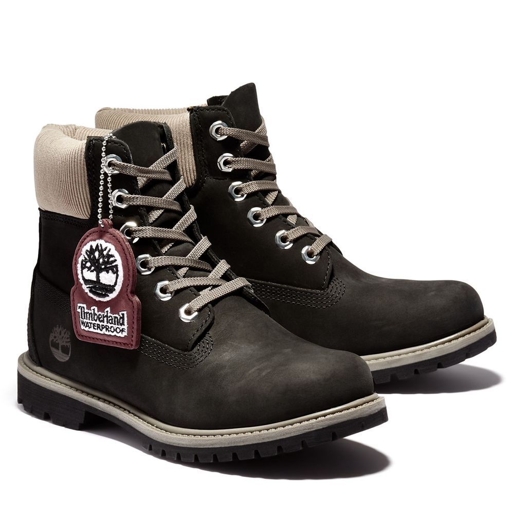 Timberland 6-Inch Μποτακια Γυναικεια Μαυρα - Premium Waterproof - Greece 3185974-LB